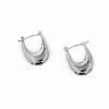 Superdivajewellery Women's Silver Curve Drop Earrings In Silver