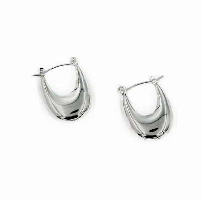 Superdivajewellery Women's Silver Curve Drop Earrings