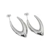Superdivajewellery Women's Silver Curved Hoop Earrings In Silver