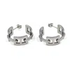 Superdivajewellery Women's Silver Geo Hoop Earrings In Silver
