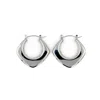 Superdivajewellery Women's Silver Hexagon Earrings In Silver