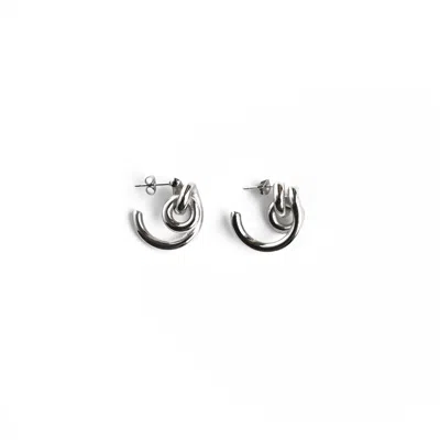 Superdivajewellery Women's Tasha Silver Spiral Earrings