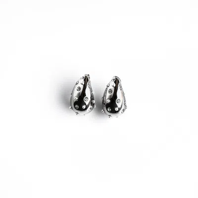 Superdivajewellery Women's Teja Silver Gemstone Pear Drop Earrings