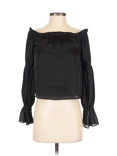 Pre-owned Superdown 3/4 Sleeve Blouse In Black