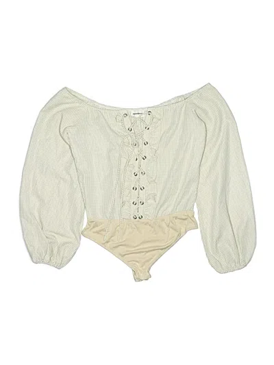 Pre-owned Superdown 3/4 Sleeve Blouse In Ivory