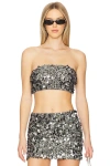 Superdown Adalaide Tube Top In Gunmetal