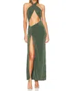 Superdown Adele Halter Maxi In Green