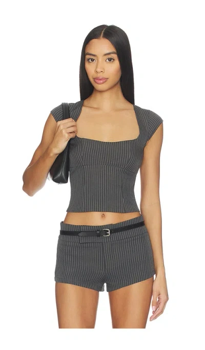 Superdown Agnes Top In Gray