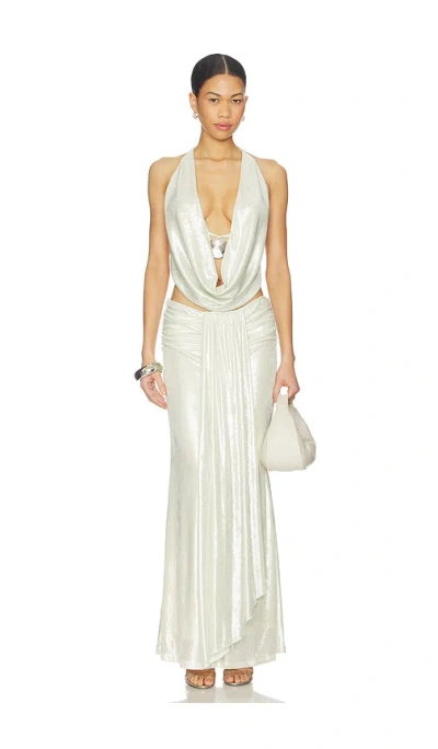 Superdown Ainsley Maxi Skirt Set In White