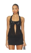 Superdown Akilah Halter Top In Black