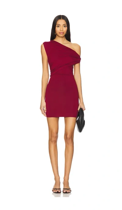 Superdown Alessia Mini Dress In Burgundy