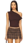 Superdown Alessia Top In Chocolate