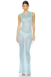 Superdown Alix Maxi Dress In Blue