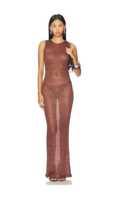 Superdown Alix Maxi Dress In Brown