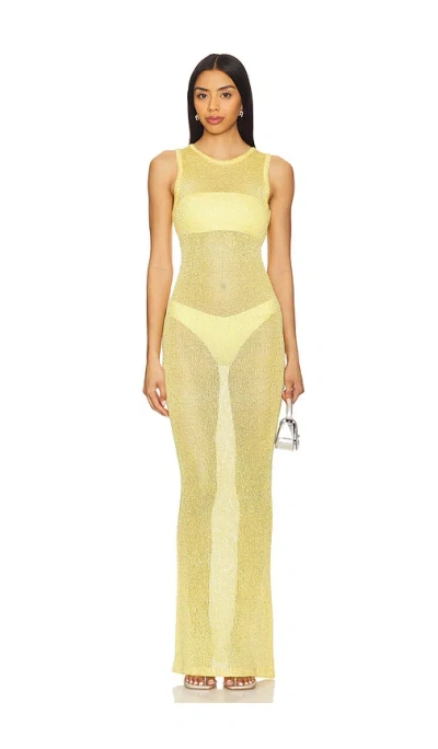 Superdown Alix Maxi Dress In Yellow