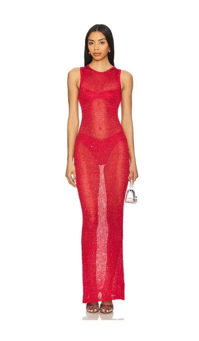 Superdown Alix Maxi Dress In Red
