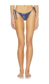 Superdown Amadee Tie Bikini Bottom In Blue