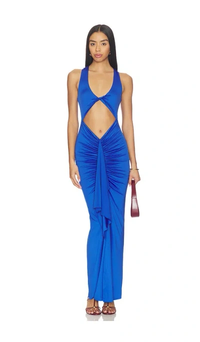 Superdown Amai Maxi Dress In Blue