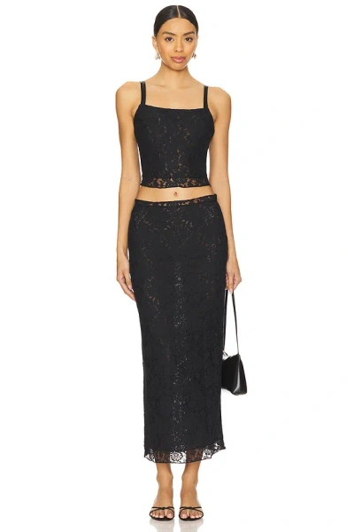 Superdown Amalie Skirt Set In Black