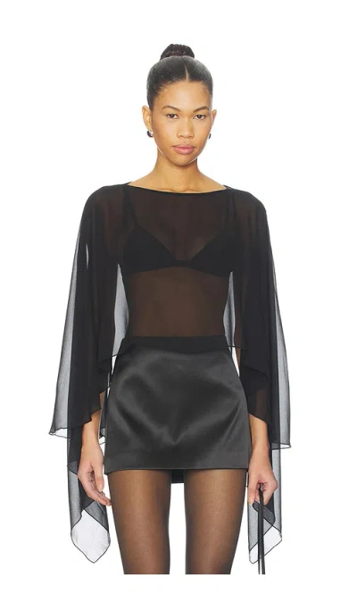 Superdown Amaya Cape Top In Black