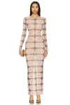Superdown Maxikleid Amaya In Brown Multi