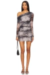 Superdown Amir Mini Dress In Grey