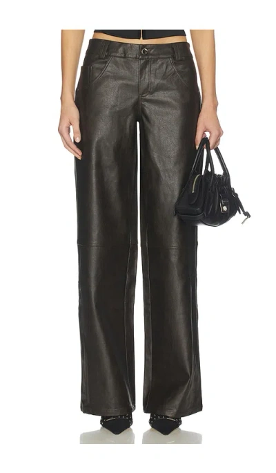 Superdown Ana Faux Leather Pant In Black
