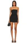 Superdown Andria Strapless Mini Dress In Black