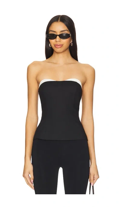 Superdown Anika Strapless Top In Black & White