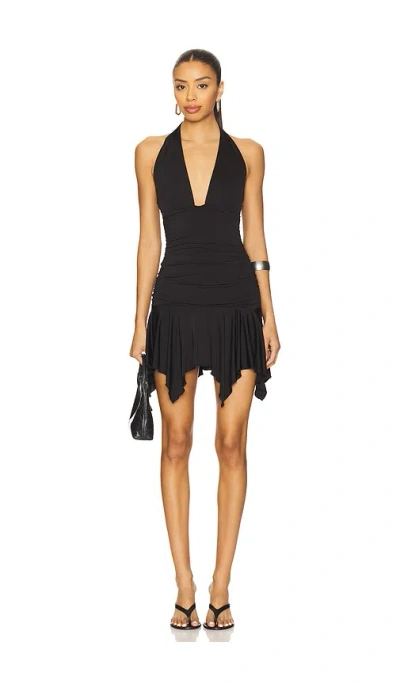 Superdown Aryella Halter Mini Dress In Black