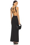 Superdown Astra Maxi Dress In Black