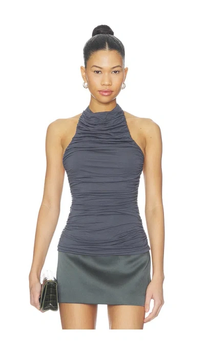 Superdown Atlas Ruched Top In Purple