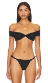 Superdown Aubrey Bikini Top In Black