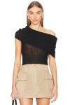 Superdown Aubrey Sweater Top In Black