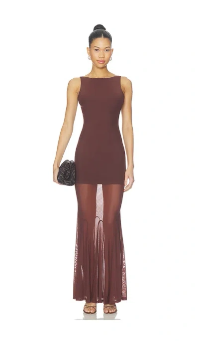 Superdown Auli Maxi Dress In Brown
