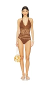Superdown Axella Sunsuit In Brown