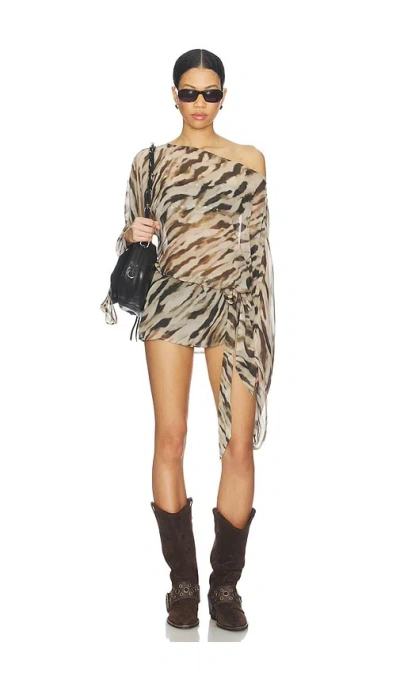 Superdown Azarlia Mini Dress In Animal Print