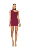 Superdown Beatrice Drape Mini Dress In Pink