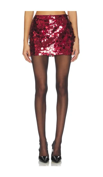 Superdown Bebe Mini Skirt In Burgundy