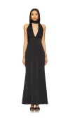 Superdown Bethany Halter Gown In Black