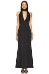 Superdown Bethany Halter Gown In Black