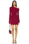 Superdown Bianca Mini Dress In Oxblood