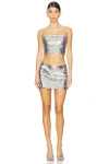 Superdown Billy Skirt Set In Silver