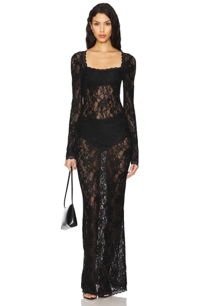 Superdown Blanche Maxi Dress In Black