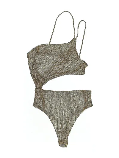 Pre-owned Superdown Bodysuit In Gold