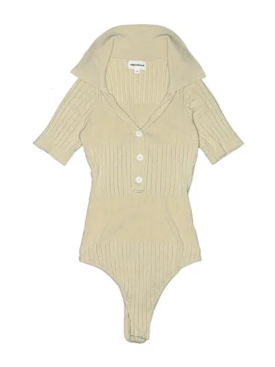 Pre-owned Superdown Bodysuit In Tan
