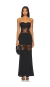 Superdown Brielle Maxi Dress In 블랙