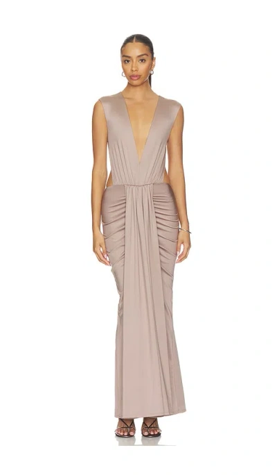 Superdown Brisa Maxi Dress In Brown
