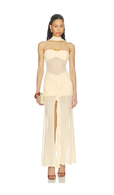Superdown Britlee Maxi Dress In Yellow