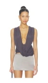 Superdown Brooks Drape Top In Purple